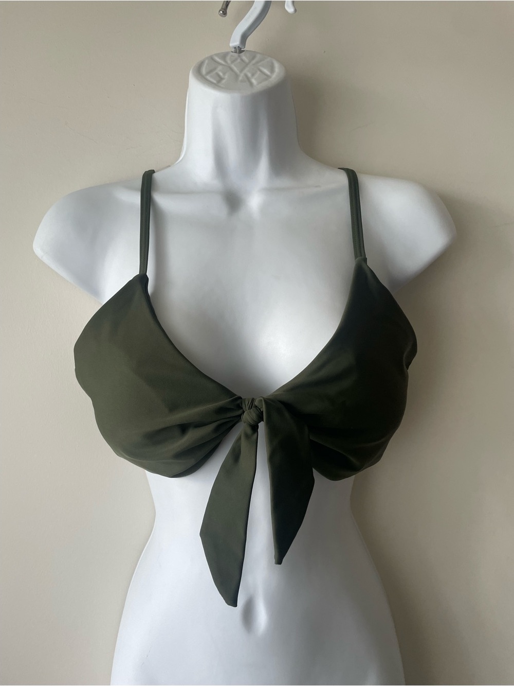 bloom Olive Knot-Front Bikini Top